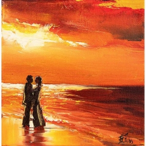 Evening Landscape with Two Men