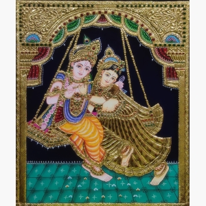 Radha Krishna Tanjore Painting