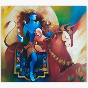 Lord Shiva family painting