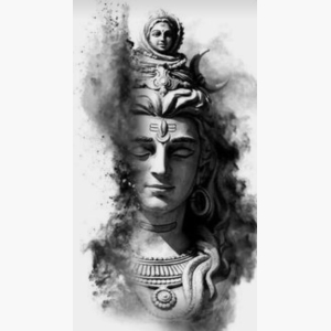 Lord Shiva Black Oil Painting