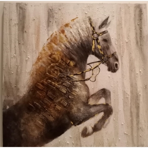 7 horses abstract artist  painting