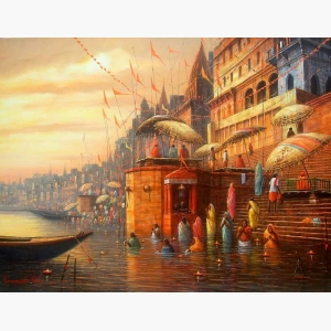 ghat Handmade Oil Painting