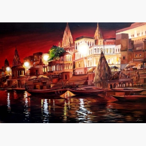 ghat Handmade Oil Painting