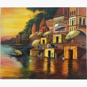 Ghat Handmade Oil Painting