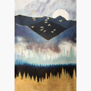 Decorative Mountain handmade paintings