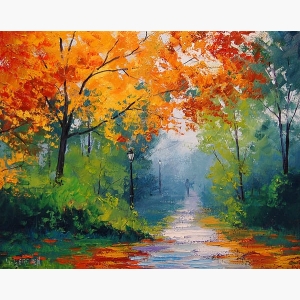 Trees art Handmade painting