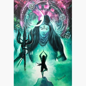 Lord shiva art  painting