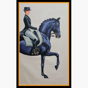 horses abstract artist  painting