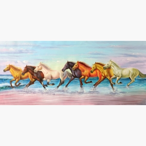 horses abstract artist  painting