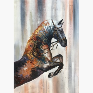 horse abstract artist  painting