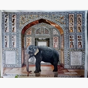 handmade elephant wall art