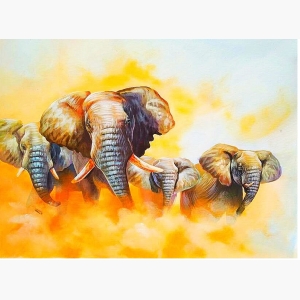 handmade elephant wall art