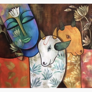 goat abstract Painting