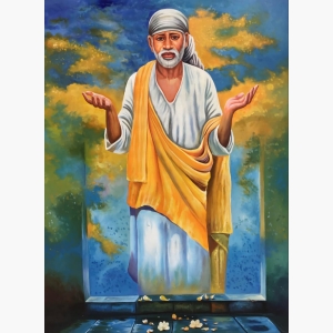 Sai baba art handmade painting