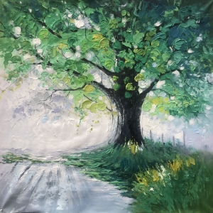 Trees art beautiful Handmade painting