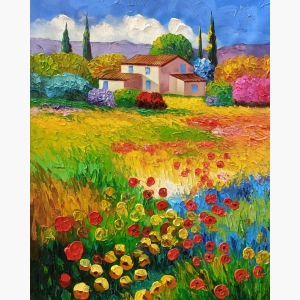 Nature Field Oil Painting