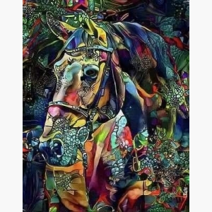 Colorful Horse Painting
