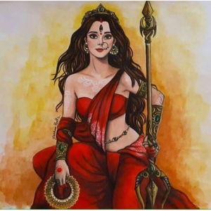 Maa durga painting