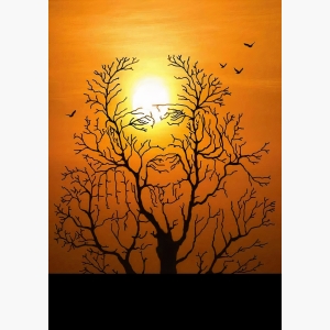 modern art sai baba painting