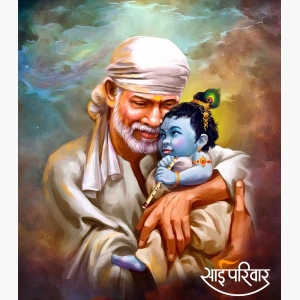 abstract sai baba painting