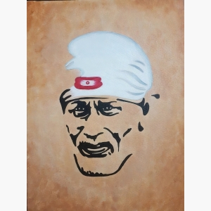 modern art sai baba painting