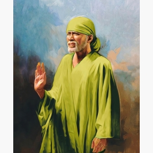 Sai Baba Canvas Wall Painting