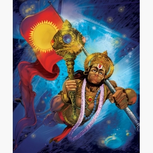 hanuman painting on canvas