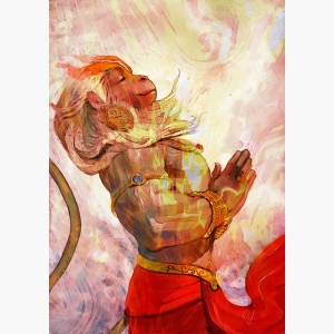 Lord Hanuman Ji Canvas Painting