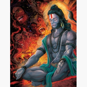 modern hanuman painting