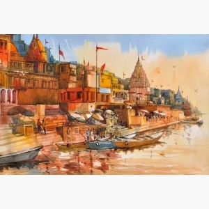 banaras ghat painting