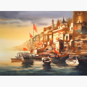 ganga ghat painting