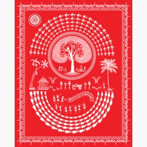 Warli Painting On Canvas