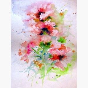 Abstract Flower Painting