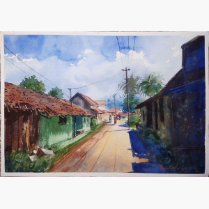 Village Landscape Painting