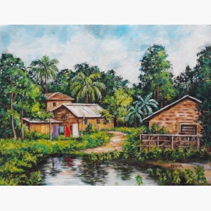 Beautiful Village Painting