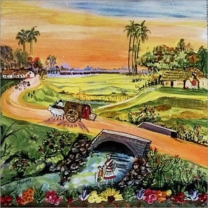 Village Scenery Painting