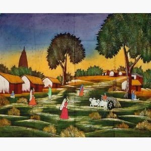 Village Scenery Painting