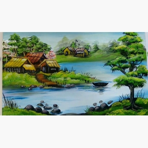 Village Lady Painting