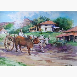 Village Lady Painting