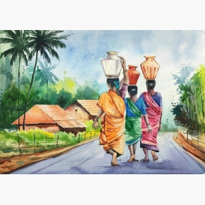 Painting Of Village Woman