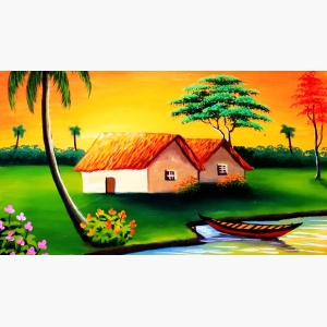 Village Landscape Painting